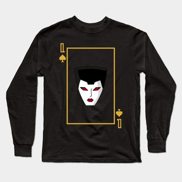 Queen Card Long Sleeve T-Shirt by ZPat Designs